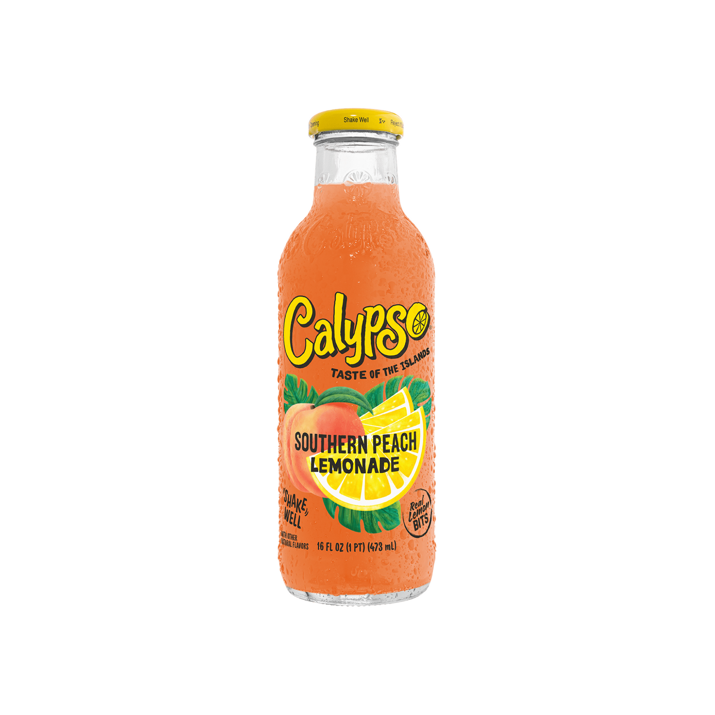 Calypso Southern Peach Lemonade Glass Bottle 16 Oz - 12 Pack