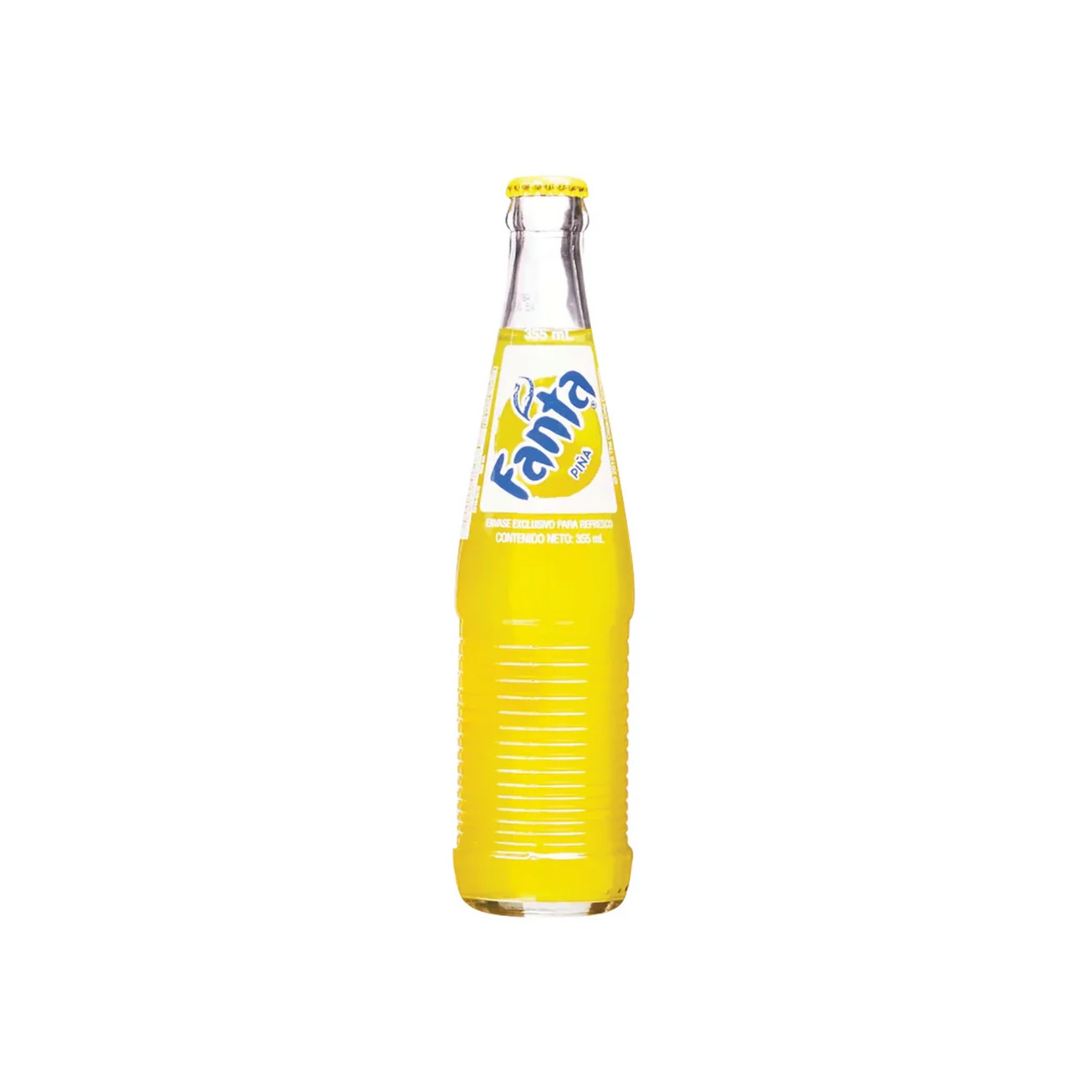 Fanta Pineapple Mexican Glass Bottle 355 ml - 24 Pack