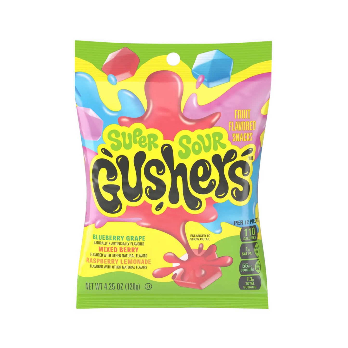 Gushers Super Sour Berry Gummy - 8 Pack