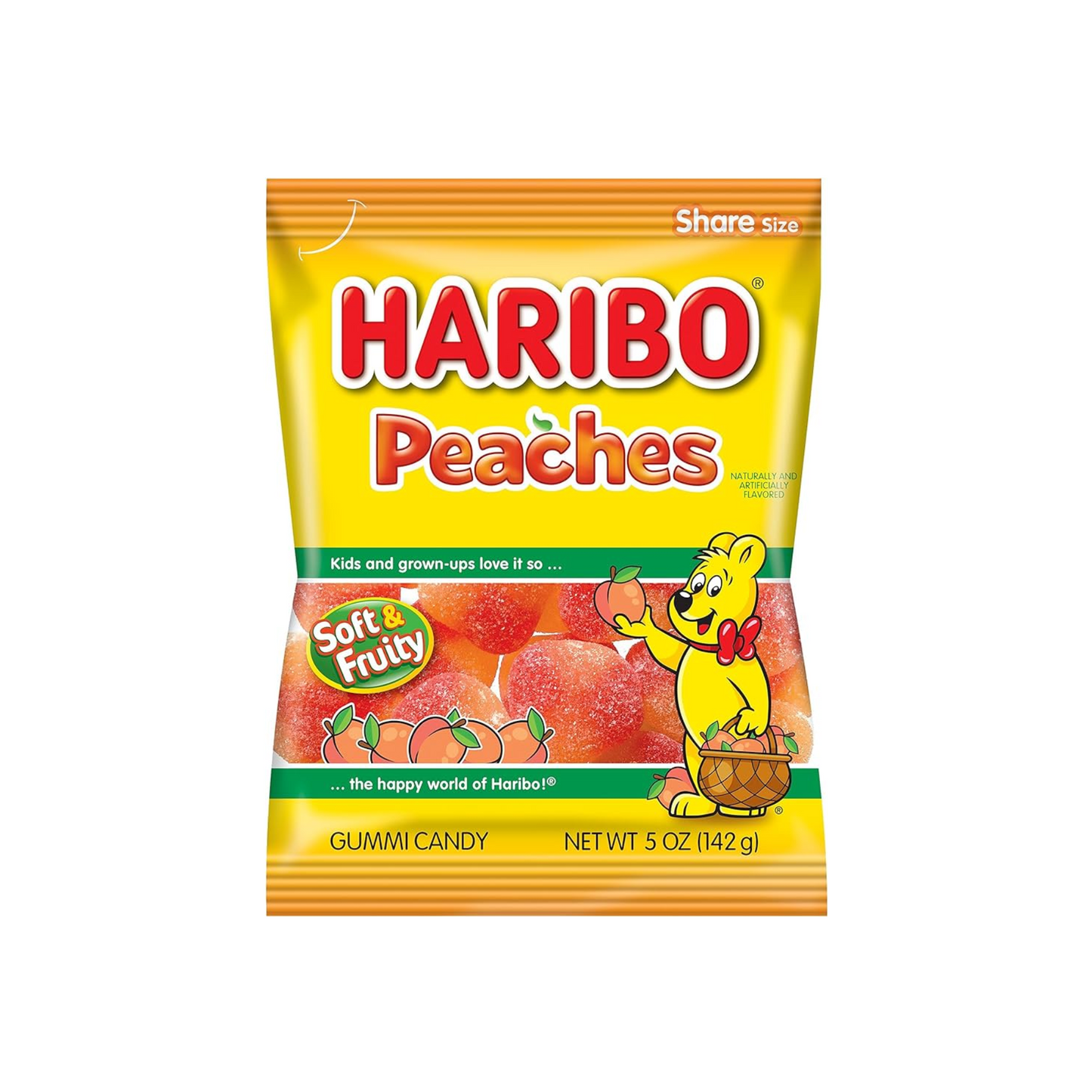 Haribo Peaches Gummy HB - 12 Pack