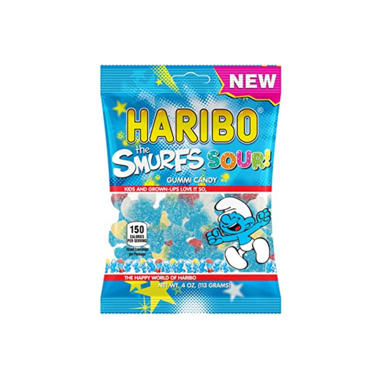 Haribo Smurf Sour Gummy HB - 12 Pack