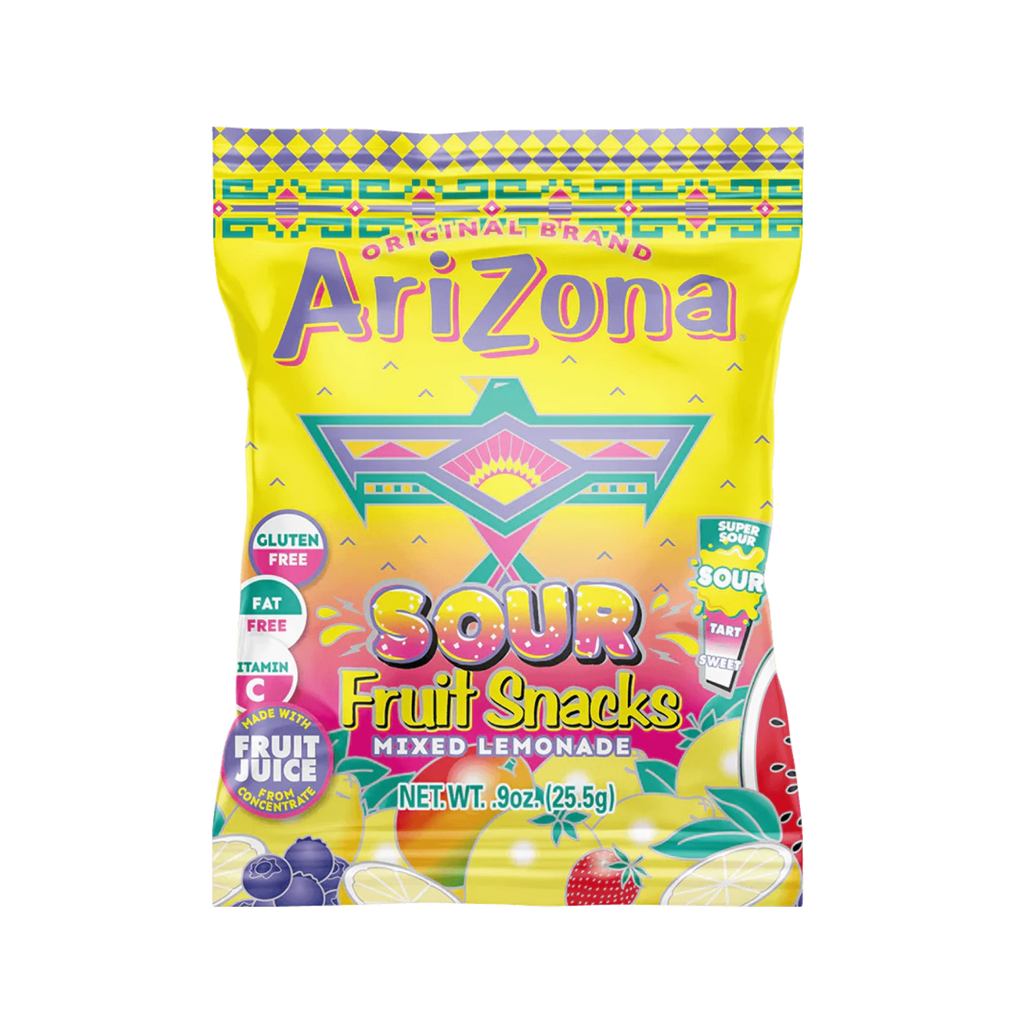 Arizona Sour Fruit Snacks Gummy Bag - 12 Pack