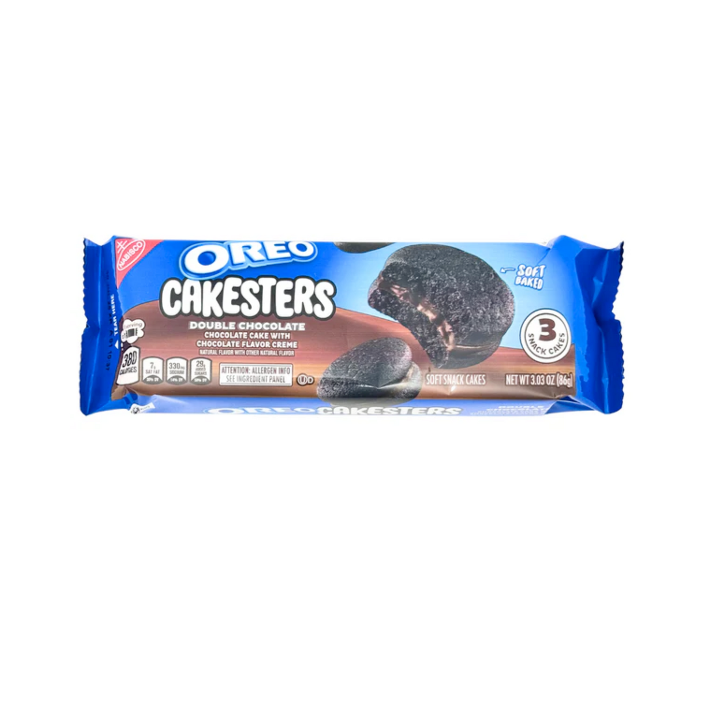 Oreo Cakester Double Chocolate 3.03 Oz - 8 Pack