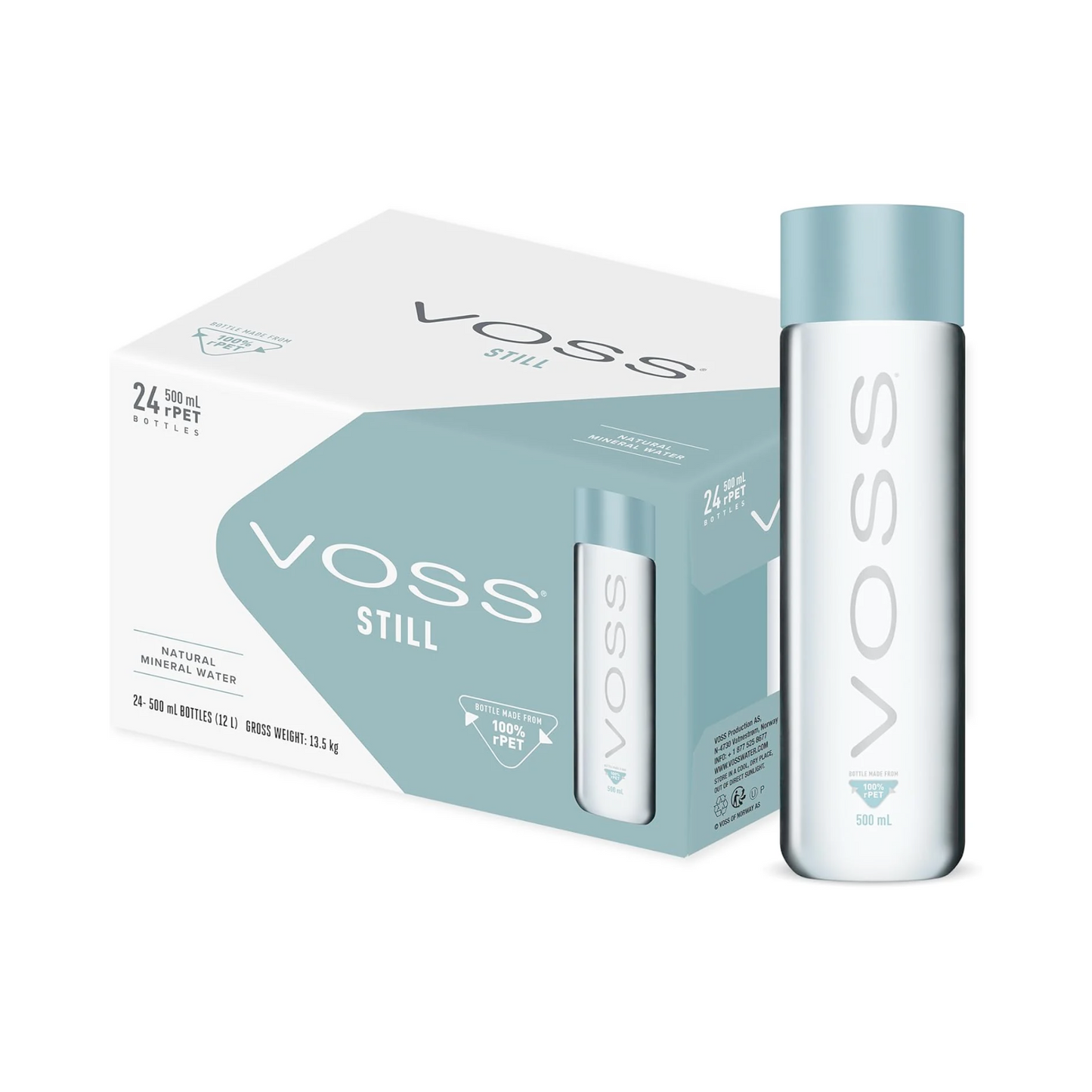 Voss Still Water PET Bottle 500 ML - 24 Pack