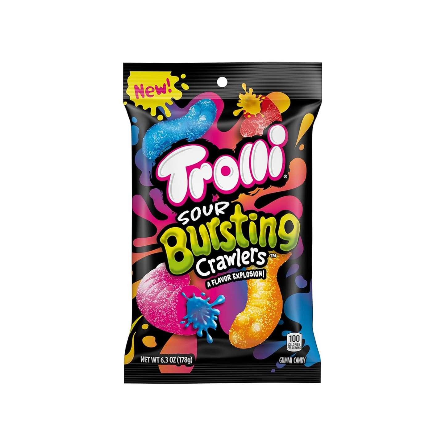 Trolii Sour Bursting Crawler Gummy Bag - 12 Pack