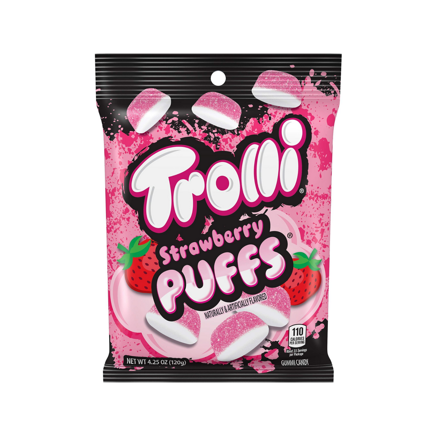 Trolii Strawberry Puffs Gummy Bag - 12 Pack