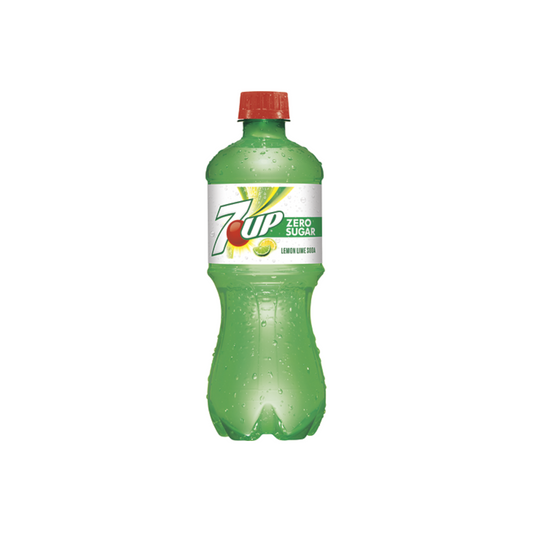 7up Lemon Lime Zero Sugar Bottle 20 Oz/ 591 ml - 24 Pack