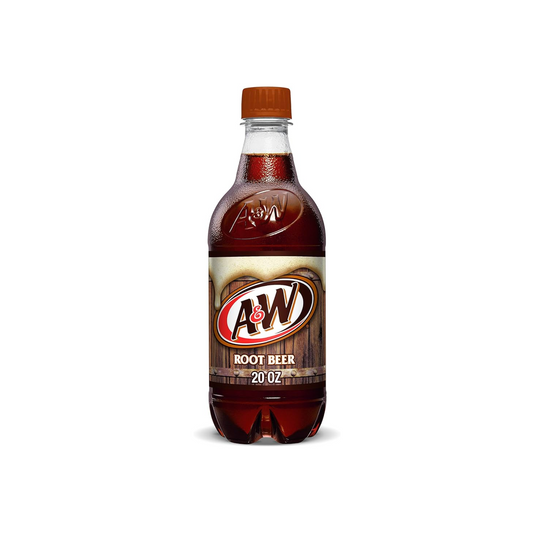 A&W Root Beer Bottle 20 Oz/ 591 ml - 24 Pack
