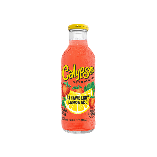 Calypso Strawberry Lemonade Glass Bottle 16 Oz - 12 Pack
