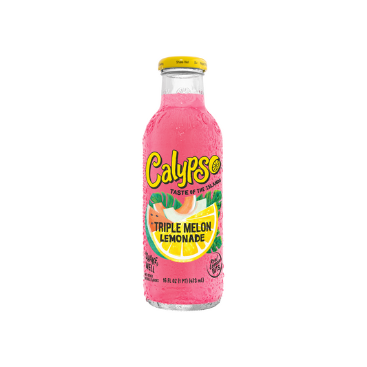 Calypso Triple Melon Lemonade Glass Bottle 16 Oz - 12 Pack