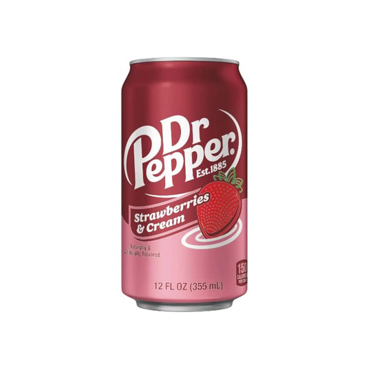 Dr Pepper Strawberries and Cream Can 12 Oz - 12 Pack
