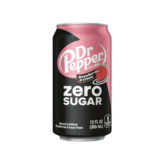 Dr Pepper Strawberries and Cream Zero Can 12 Oz - 12 Pack