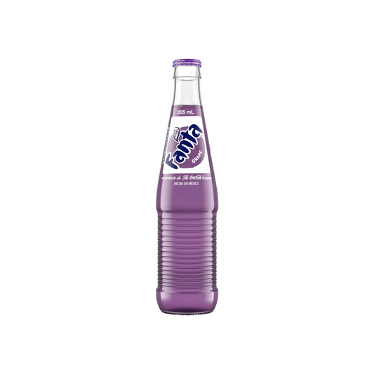 Fanta Grape Mexican Glass Bottle 355 ml - 24 Pack
