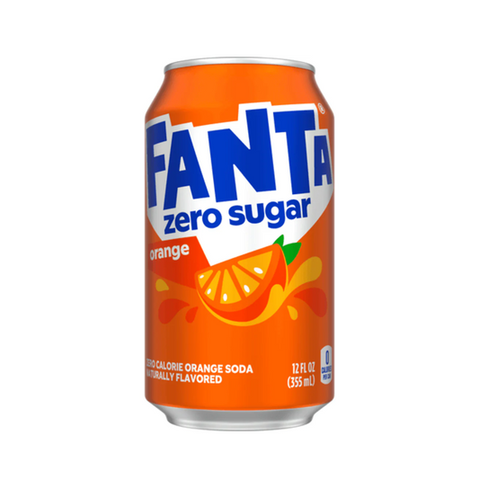 Fanta Orange Zero Can 12 Oz - 12 Pack