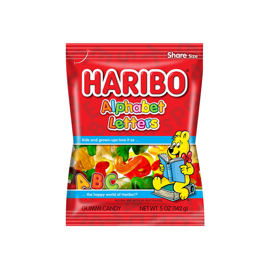 Haribo Alphabet Letters Gummy HB - 12 Pack