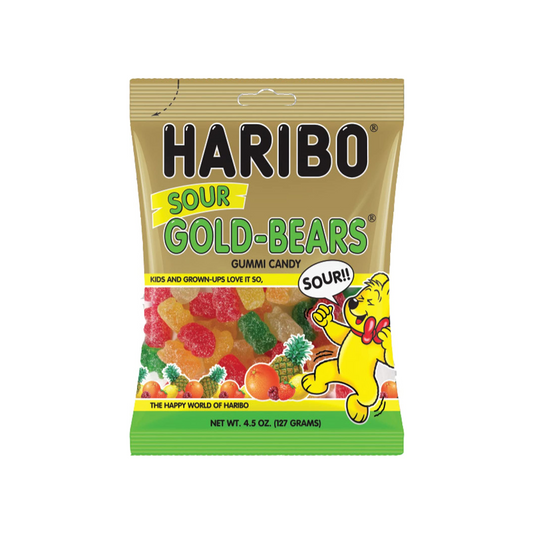 Haribo Sour Gold Bear Gummy HB - 12 Pack