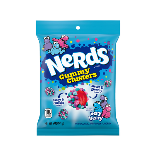 Nerds Gummy Clusters Very Berry 5 Oz - 12 Pack