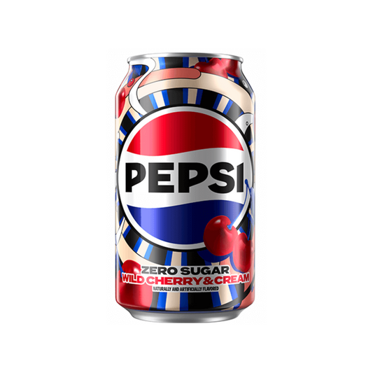 Pepsi Wild Cherry and Cream Zero Can 12 Oz - 12 Pack