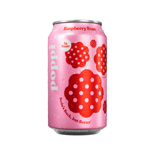 Poppi Raspberry Rose Can 12 Oz - 12 Pack