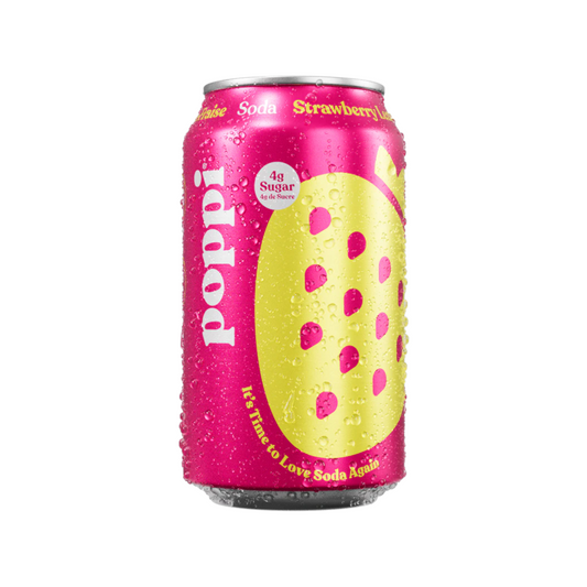 Poppi Strawberry Lemon Can 12 Oz - 12 Pack
