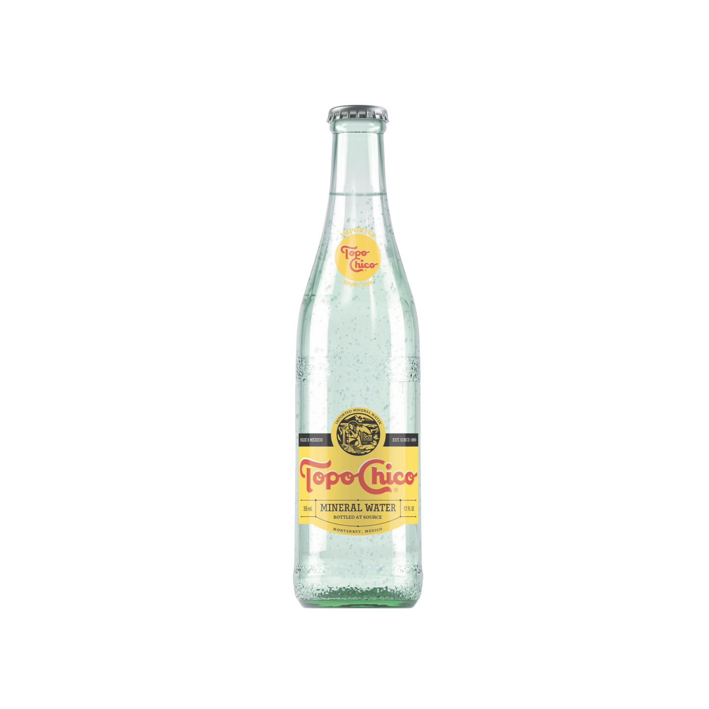 Topo Chico Mineral Water Glass Bottle 12 Oz - 12 Pack