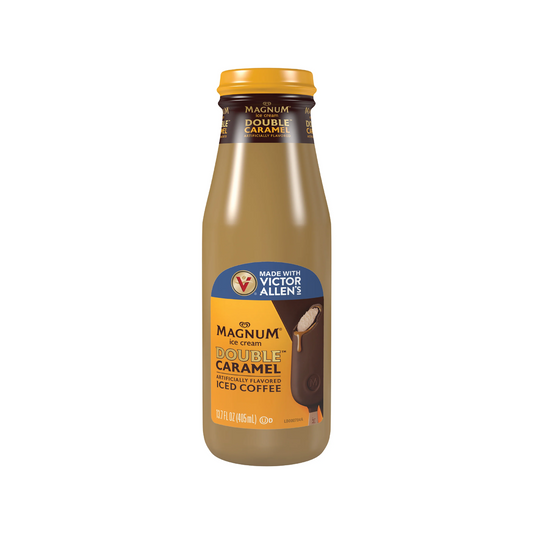 Victor Allen's Magnum Double Caramel Coffee Glass Bottle 13.7 Oz - 12 Pack