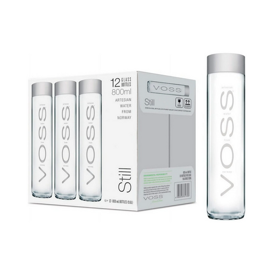 Voss Still Water Glass Bottle 800 ML - 12 Pack