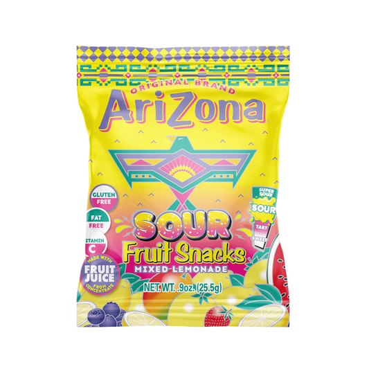 Arizona Sour Fruit Snacks Gummy Bag - 12 Pack