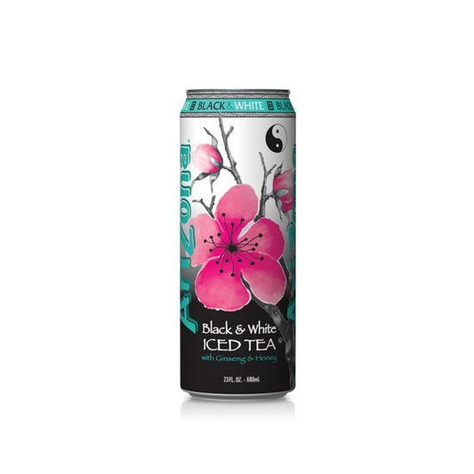 Arizona Black & White Iced Tea Can 22 Oz - 24 Pack