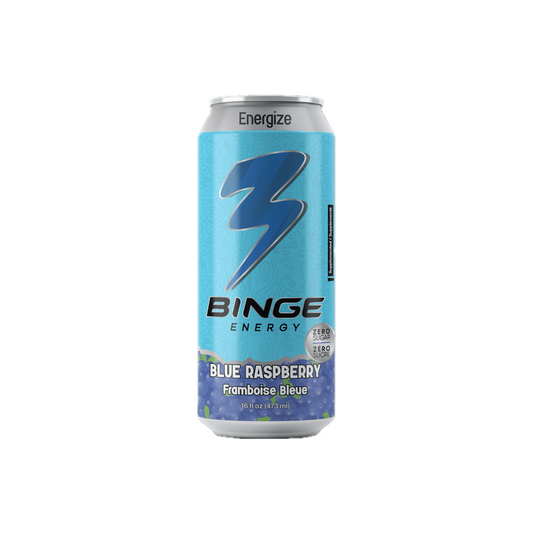 Binge Energy Blue Raspberry 16 Oz - 12 pack