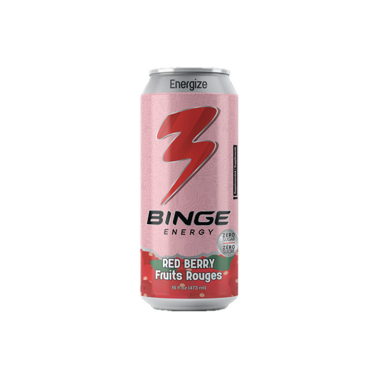 Binge Energy Red Berry 16 Oz - 12 pack