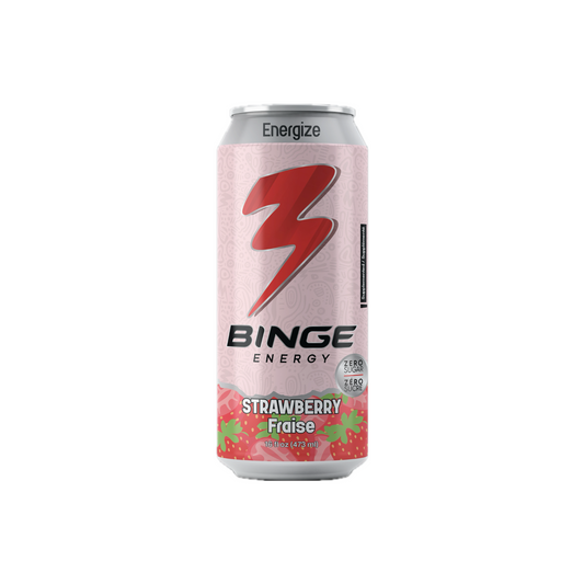 Binge Energy Strawberry 16 Oz - 12 pack