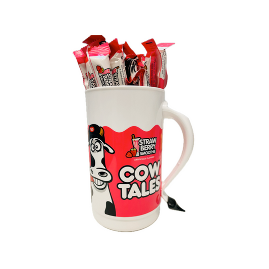 Cow Tales Sticks Strawberry with Mug - 100 Pack