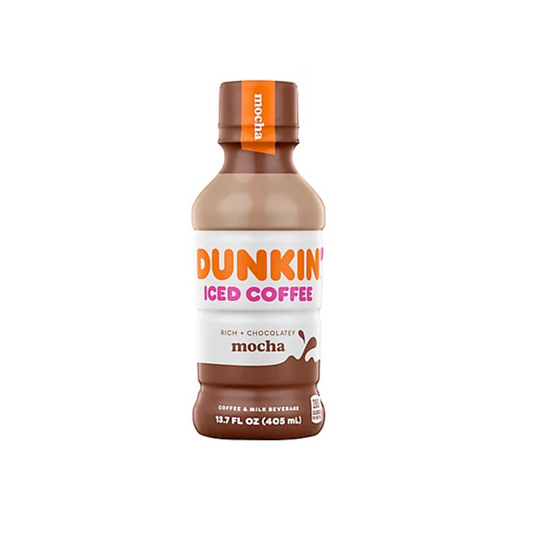 Dunkin Iced Coffee Mocha Bottle 13.7 Oz - 12 Pack