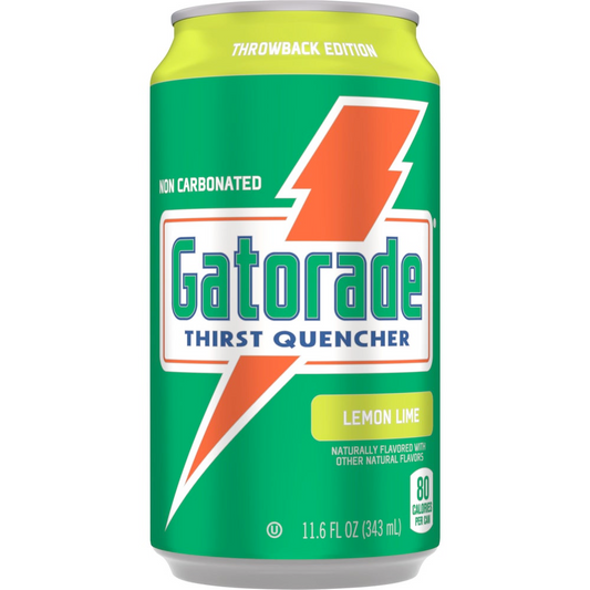 Gatorade Thirst Quencher Lemon Lime Cans 12 Oz - 24 Pack