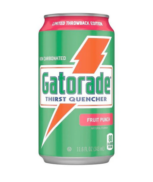 Gatorade Thirst Quencher Fruit Punch Cans 12 Oz - 24 Pack