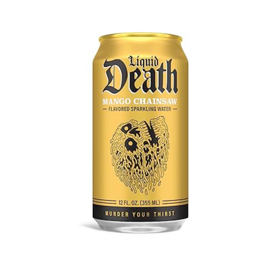 Liquid Death Mango Chainsaw 12 Oz - 24 Pack