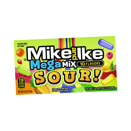 Mike & Ike Mega Mix Sour Theatre Box 4.25 Oz/ 12 Pack