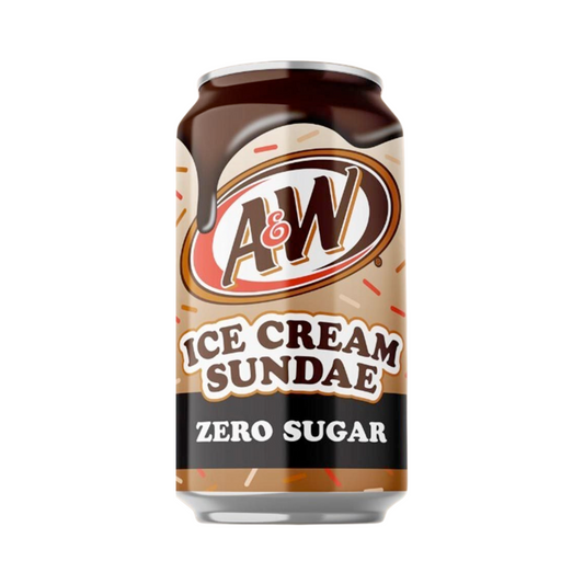 A&W Ice Cream Sundae Zero Sugar Can 12 Oz - 12 Pack