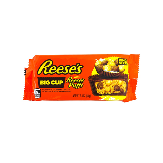 Reese's Big Cup Puffs King Size 2.8 Oz - 18 Pack