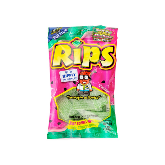 Rips HB Gummy Strips Watermelon 4 Oz - 12 Pack