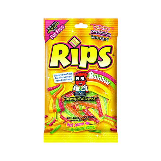 Rips HB Gummy Strips Rainbow Pieces 4 Oz - 12 Pack