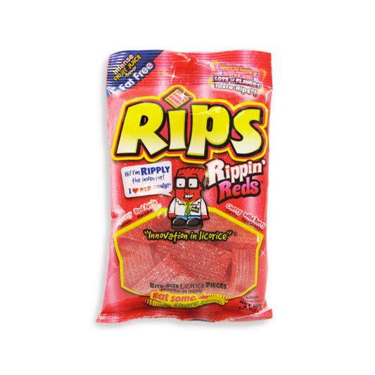 Rips HB Gummy Strips Rippin Reds 4 Oz - 12 Pack