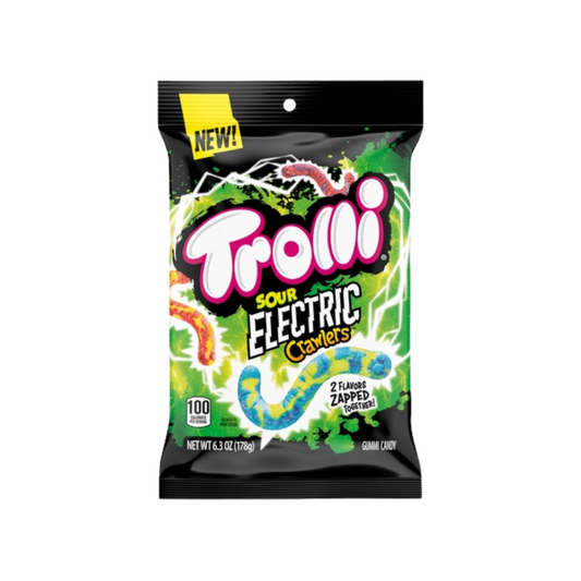 Trolii Sour Electric Crawler Gummy Bag - 12 Pack