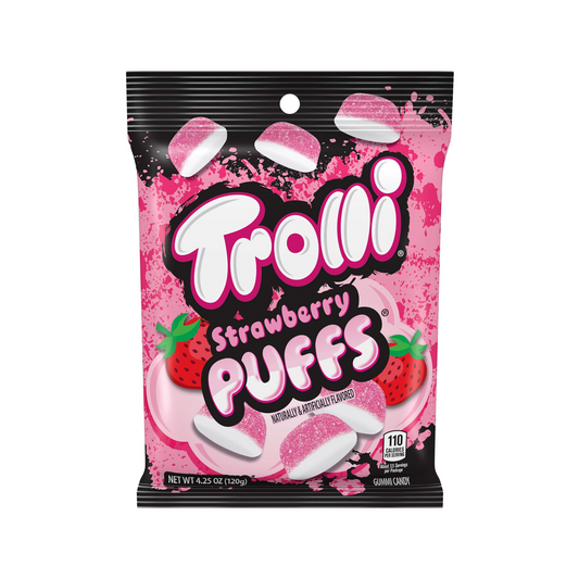 Trolii Strawberry Puffs Gummy Bag - 12 Pack