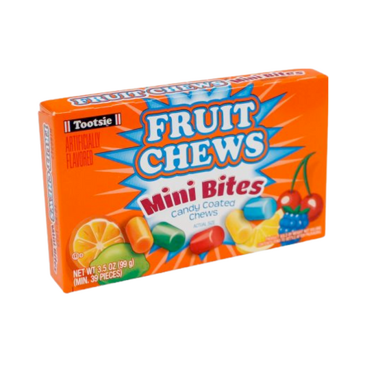 Tootsie Fruit Chews Mini Bites Theatre Box 3.5 Oz - 12 Pack